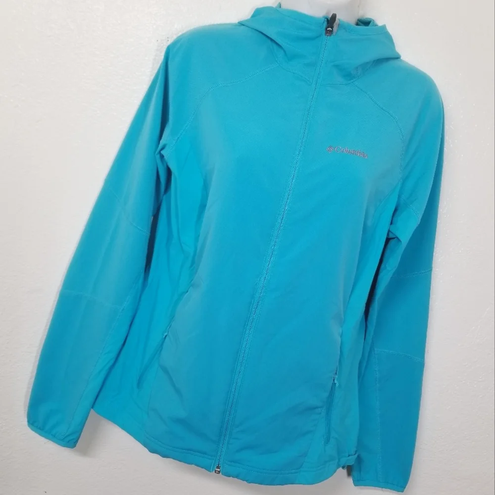 Columbia Size M Blue Jacket Omnishield Advanced Repelancy Lightweight Sportswear - Picture 1 of 7
